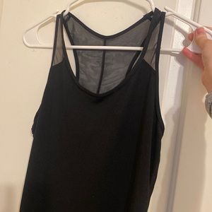 nike black ribbed tank top size small